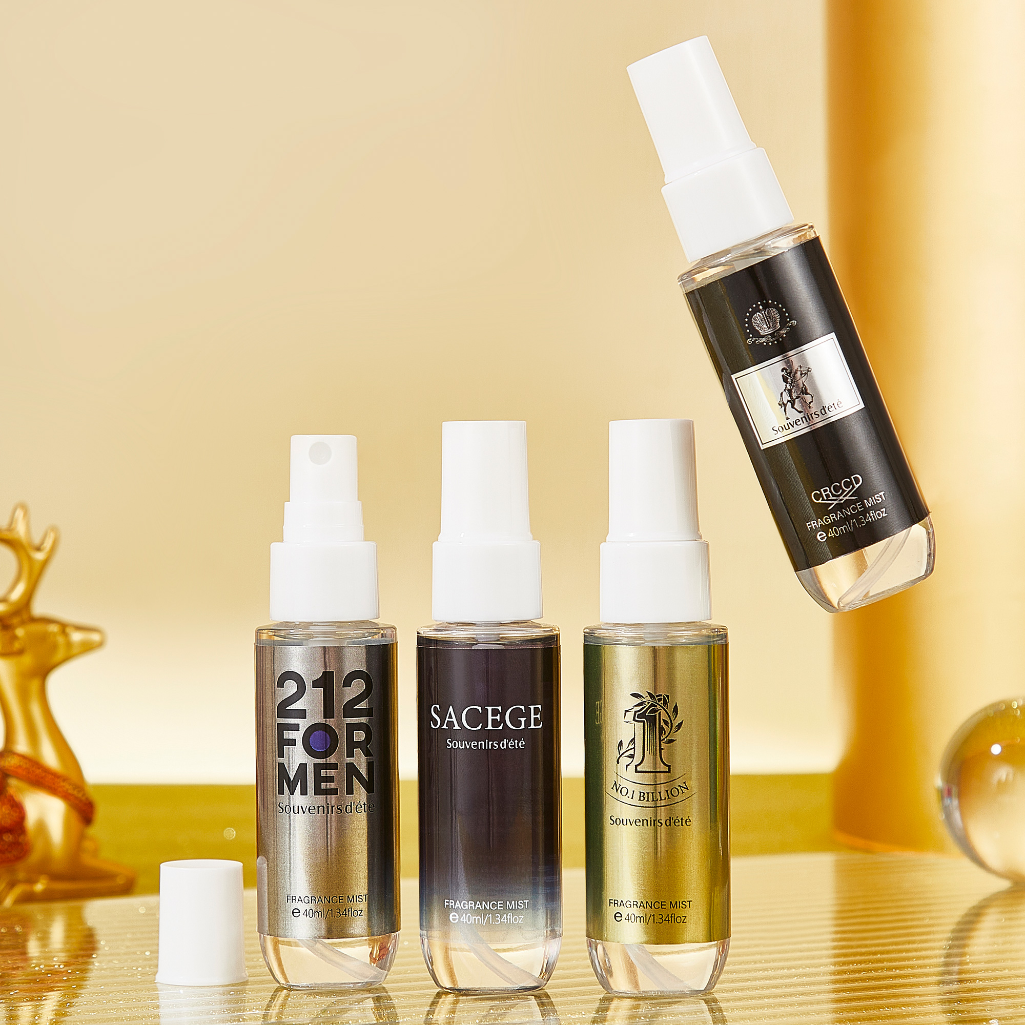 4pcs Black Gold Men's Perfume, - огляд і ціна Perfume Fragrance Hair Spray