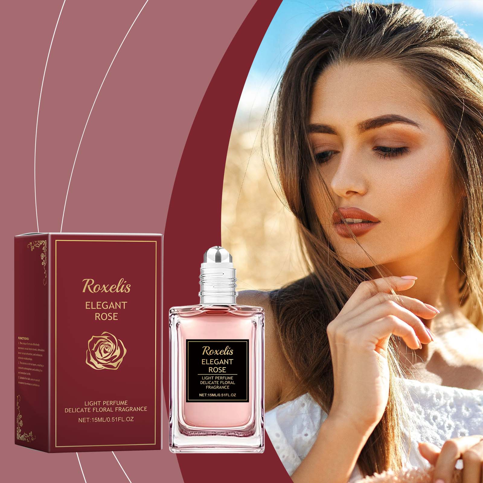 15ml Rose Floral Roll on Perfu - огляд і ціна Perfume Fragrance Bottle