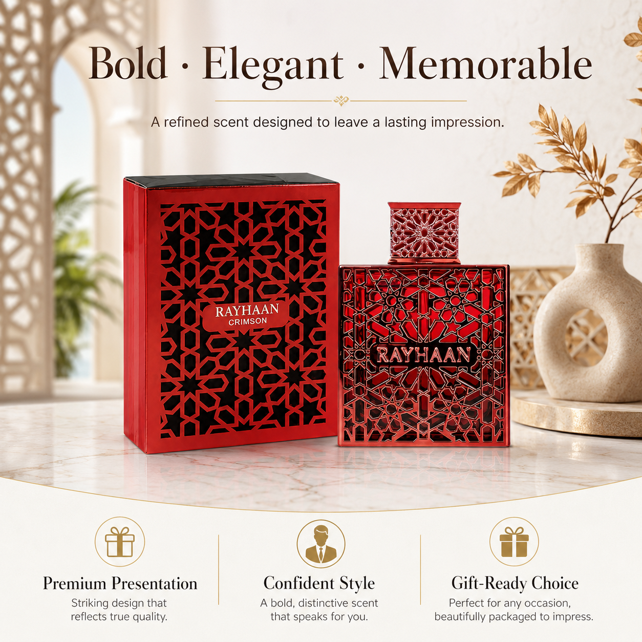 Rayhaan Crimson Red Hollow Car - огляд і ціна Perfume Fragrance Bottle