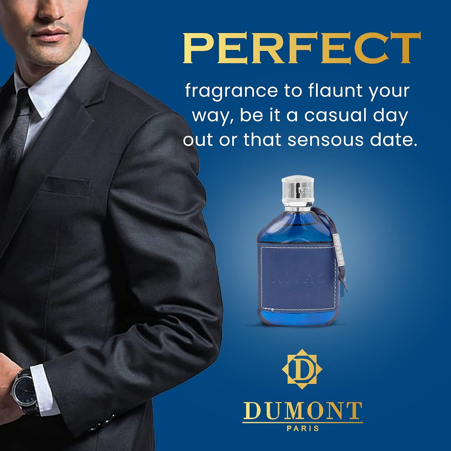 Nitro Blue Dumont Men EDP Perf - огляд і ціна Perfume Fragrance Bottle